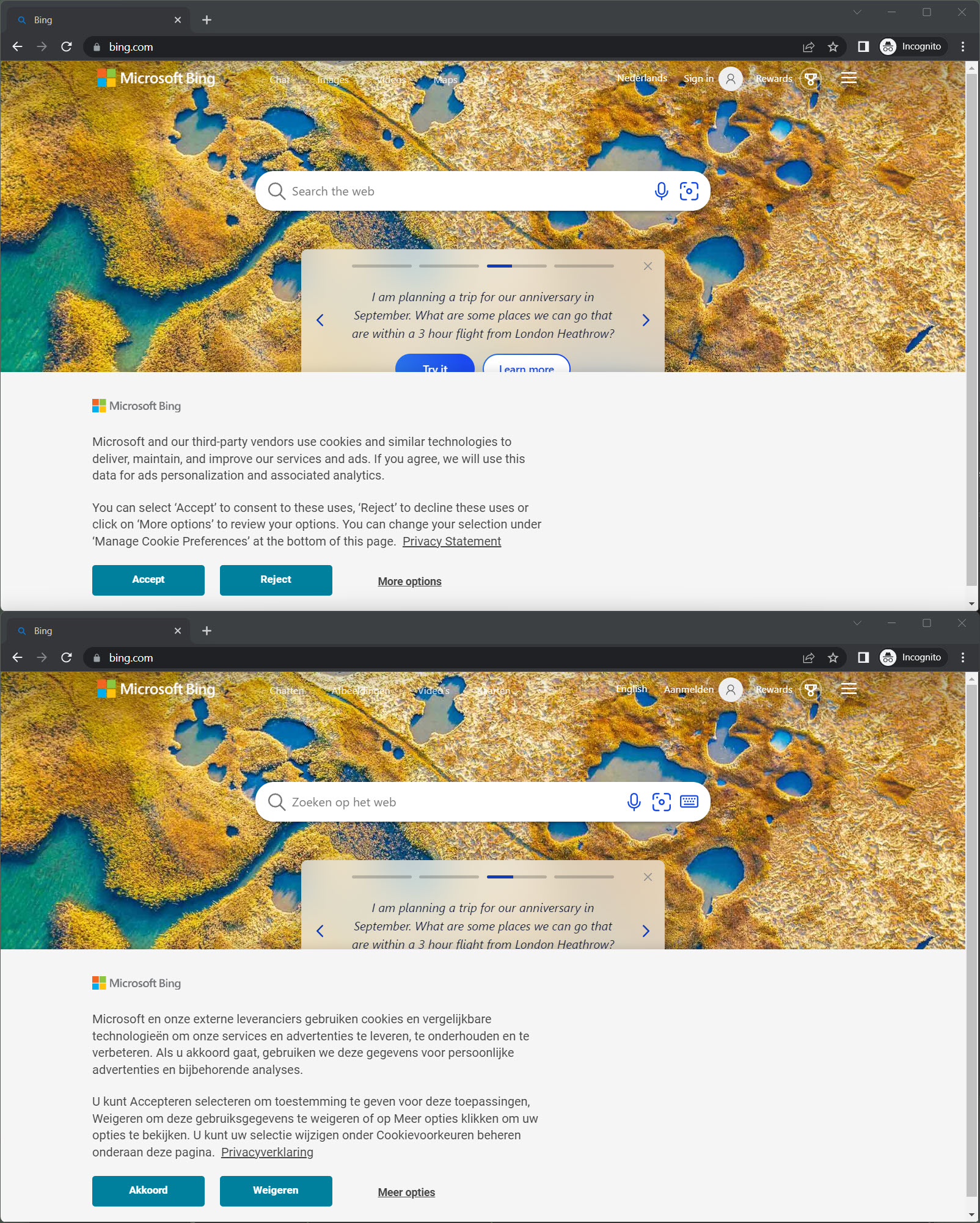 Emulation of different locales